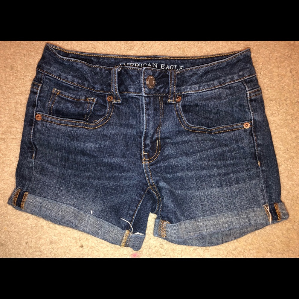 American Eagle super stretch Midi Jean Shorts Sz 2